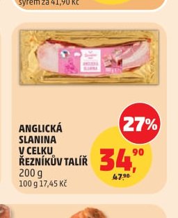 ANGLICKÁ SLANINA V CELKU ŘEZNÍKŮV TALÍŘ