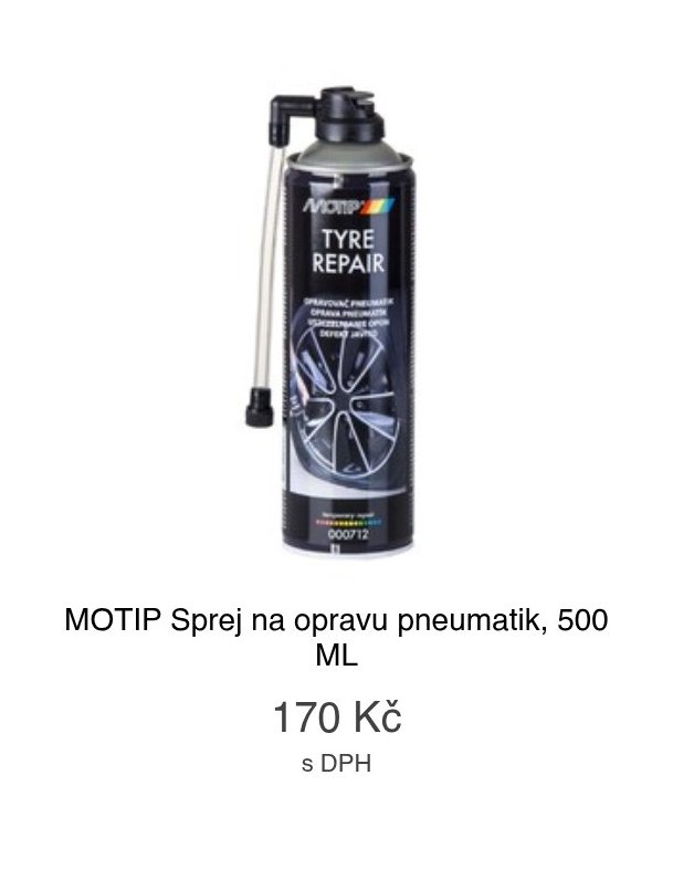 MOTIP Sprej na opravu pneumatik, 500 ML