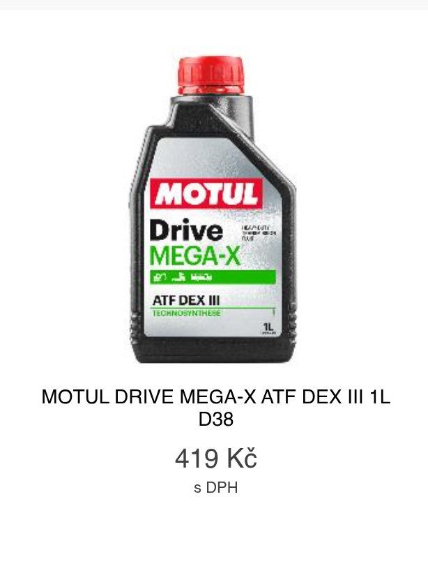 MOTUL DRIVE MEGA-X ATF DEX III 1L D38