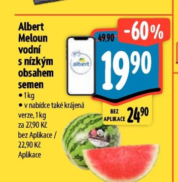 Albert Meloun vodní s nízkým obsahem semen