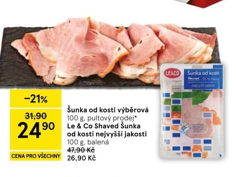 Šunka od kosti výběrová 100 g
