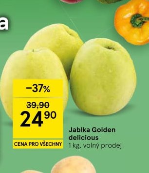 Jablka Golden delicious