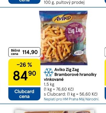 Aviko Zig Zag Bramborové hranolky vlnkované