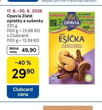 Opavia Zlaté oplatky a sušenky