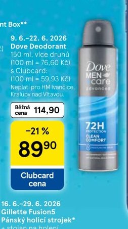 Dove Deodorant 150 ml