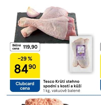 Tesco Krůtí stehno spodní s kostí a kůží