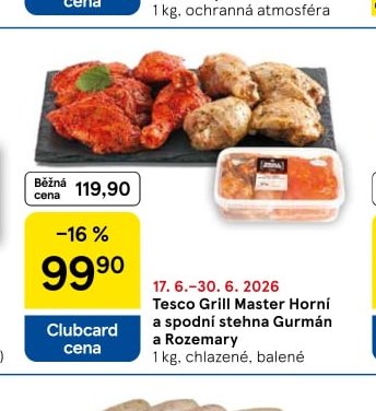 Tesco Grill Master Horní a spodní stehna Gurmán a Rozemary