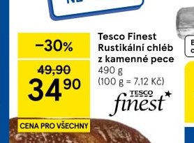 Tesco Finest Rustikální chléb z kamenné pece