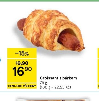 Croissant s párkem