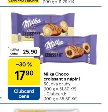 Milka Choco croissant s náplní