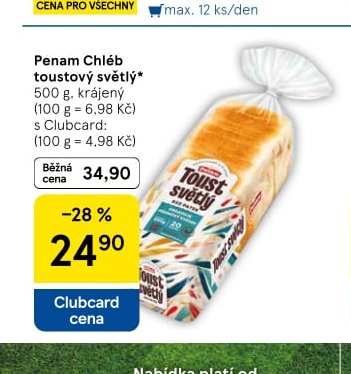 Penam Chléb toustový světlý
