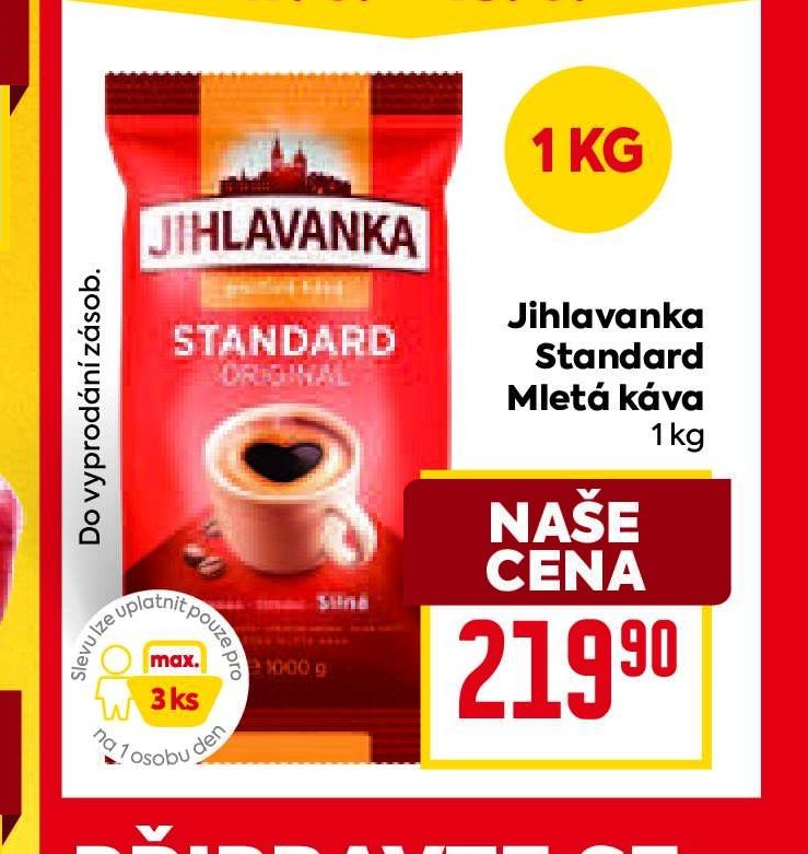 Jihlavanka Standard Mletá káva