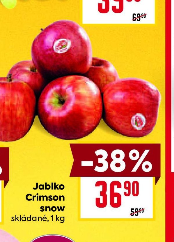 Jablko Crimson snow skládané