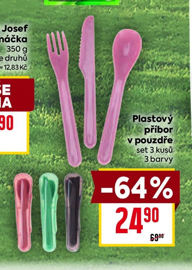 Plastový příbor v pouzdře