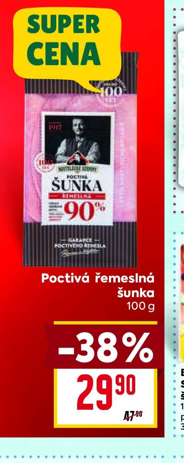 Poctivá řemeslná šunka 100 g