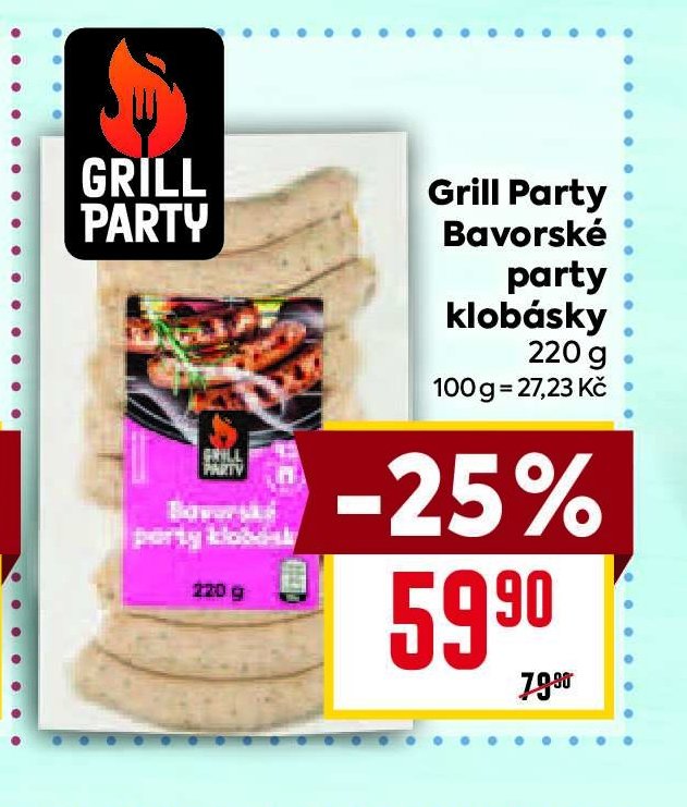 Grill Party Bavorské party klobásky 220 g