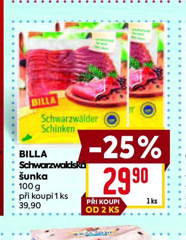 BILLA Schwarzwaldská šunka 100 g