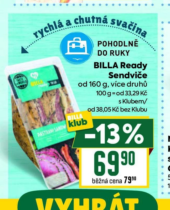 BILLA Ready Sendviče 160 g