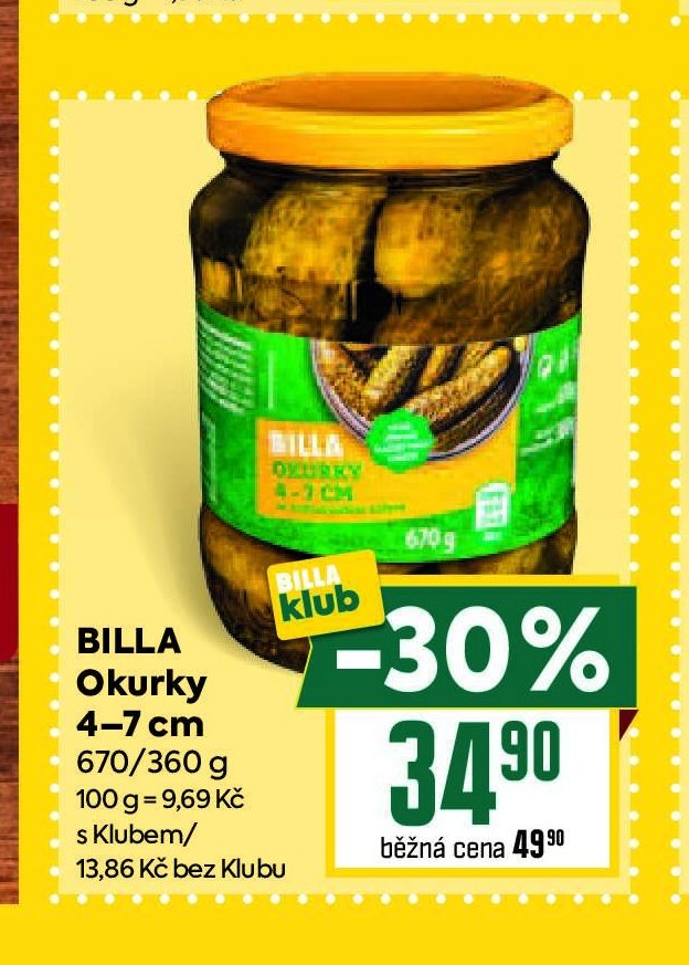 BILLA Okurky