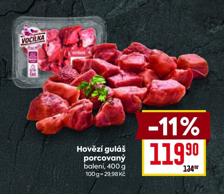 Hovězí guláš porcovaný