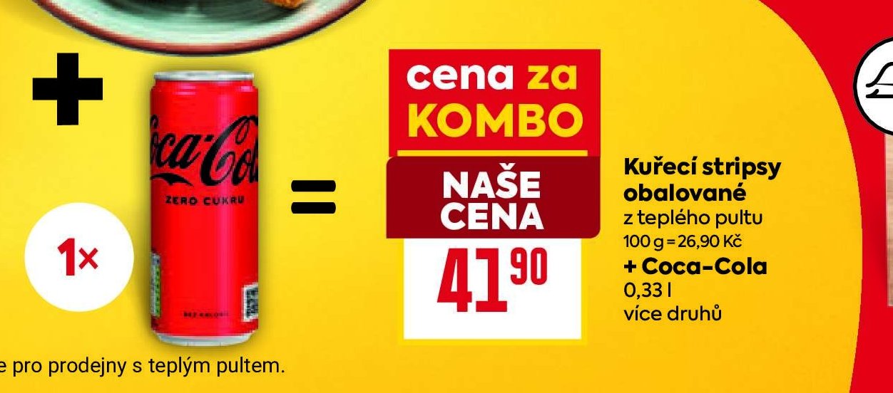 Kuřecí stripsy obalované + Coca-Cola
