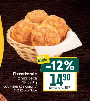 Pizza žemle z naší pece