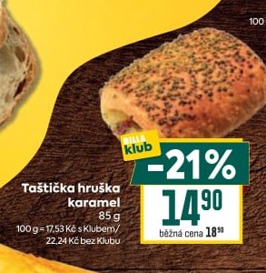 Taštička hruška karamel