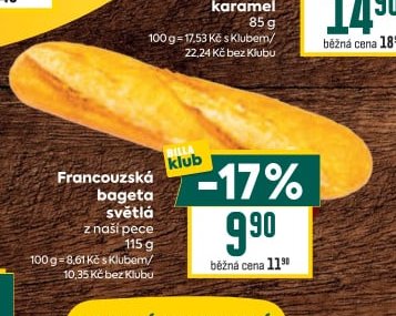 Francouzská bageta světlá z naší pece
