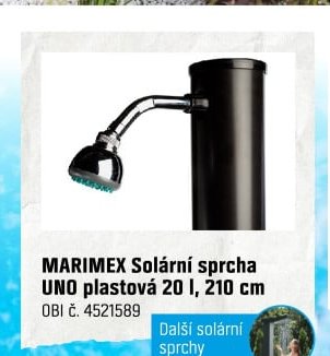 MARIMEX Solární sprcha UNO plastová 20 l, 210 cm - OBI akcniletaky.com