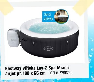 Bestway Vířivka Lay-Z-Spa Miami Airjet pr. 180 x 66 cm - OBI akcniletaky.com