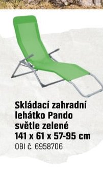 Skládací zahradní lehátko Pando světle zelené - OBI akcniletaky.com