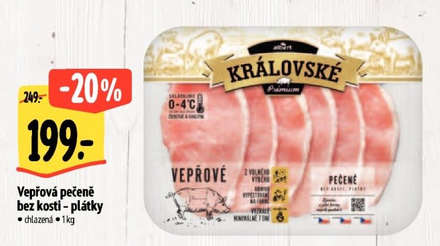 Vepřová pečeně bez kosti - plátky
