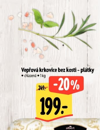 Vepřová krkovice bez kosti - plátky