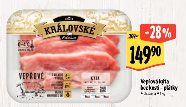 Vepřová kýta bez kosti - plátky