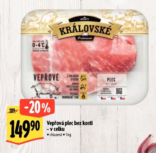 Vepřová plec bez kosti - v celku