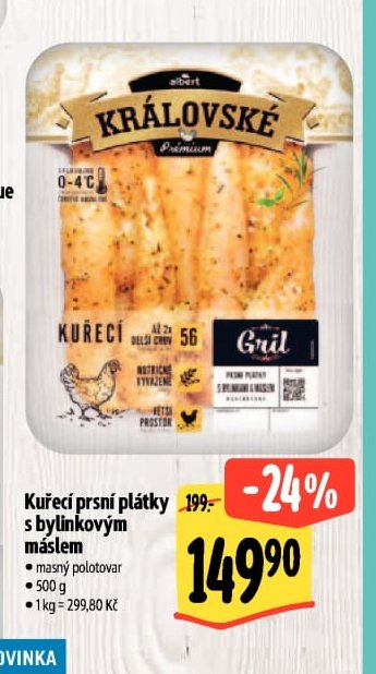 Kuřecí prsní plátky s bylinkovým máslem