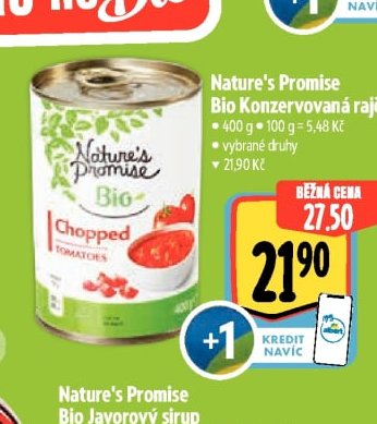 Nature's Promise Bio Konzervovaná rajčata