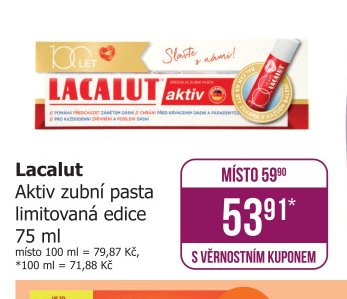 Lacalut Aktiv zubní pasta limitovaná edice 75 ml