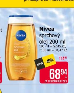 Nivea sprchový olej 200 ml
