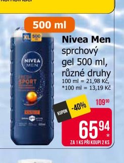 Nivea Men sprchový gel 500 ml