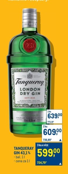 TANQUERAY GIN 43,1%