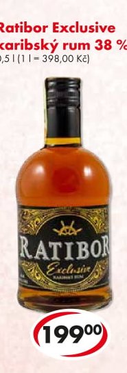 Ratibor Exclusive karibský rum 38 %