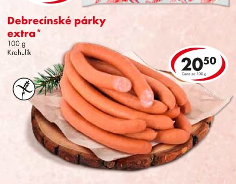 Debrecínské párky extra