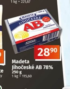 Madeta Jihočeské AB 78%