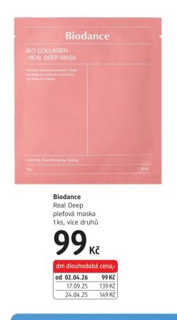 Biodance Real Deep pleťová maska