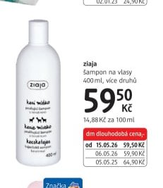 ziaja šampon na vlasy