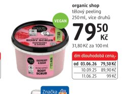 organic shop tělový peeling