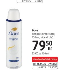 Dove antiperspirant sprej