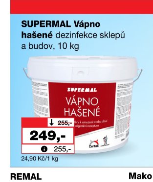 SUPERMAL Vápno hašené 10 kg