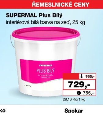SUPERMAL Plus Bílý 25 kg